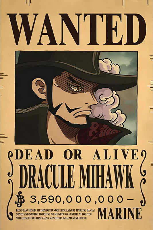 Dracule Mihawk – Wanted Poster (Copy)