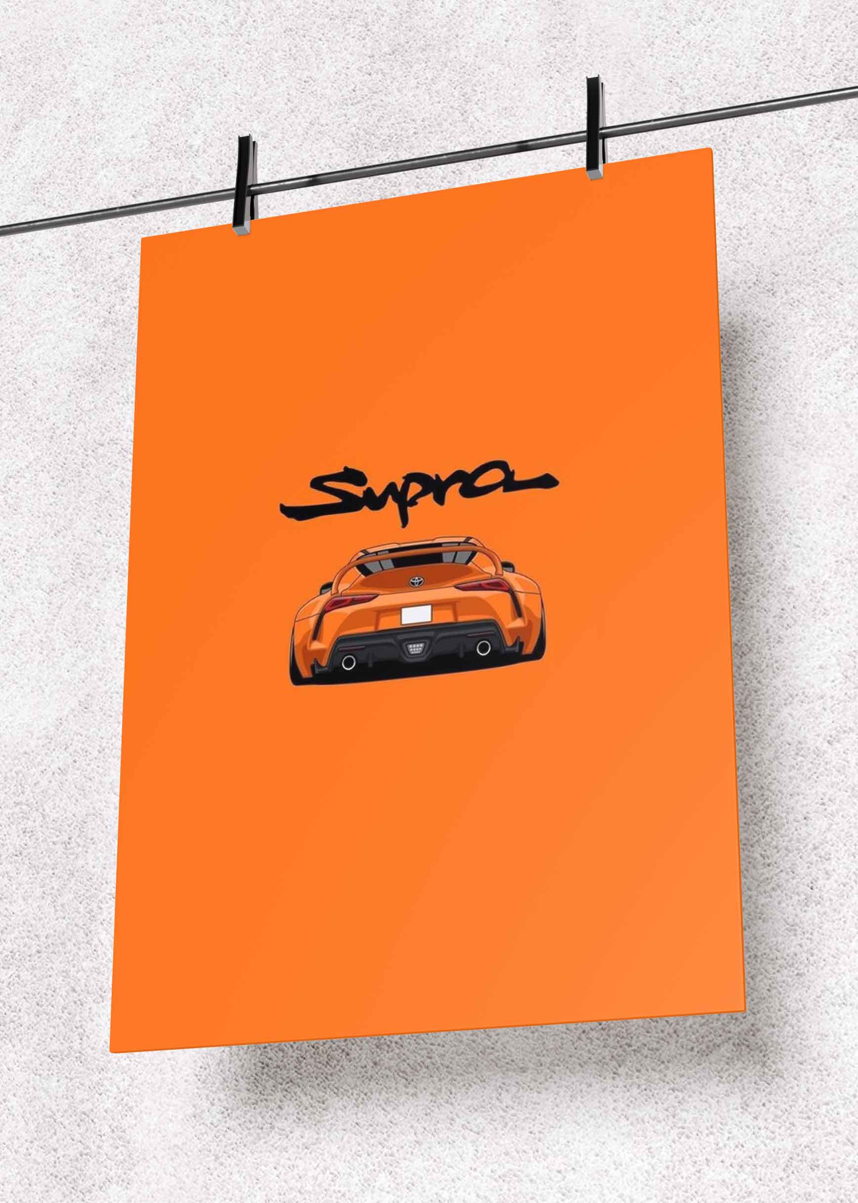 Supra Rear View Edition – Premium Metal Art Poster