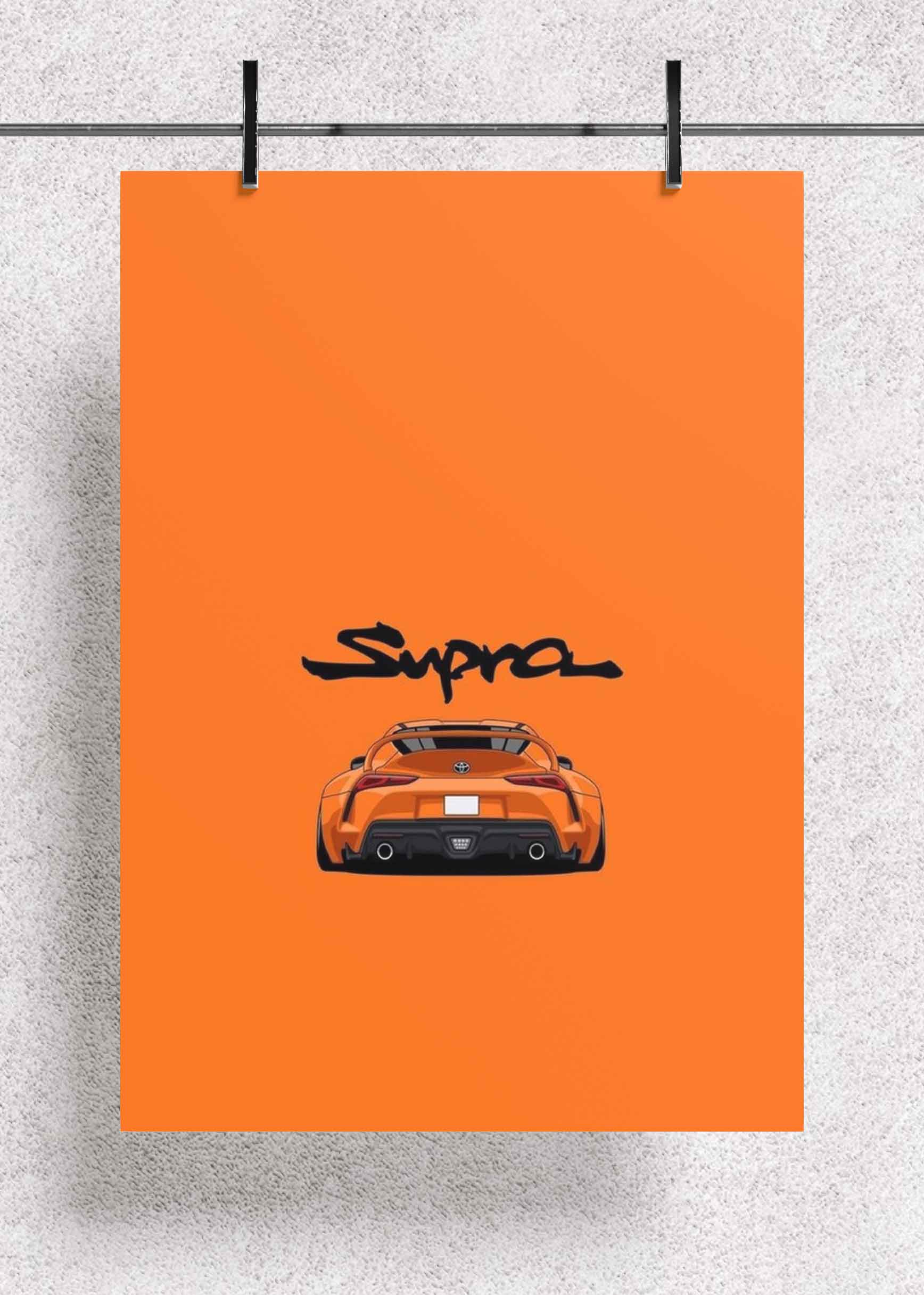 Supra Rear View Edition – Premium Metal Art Poster