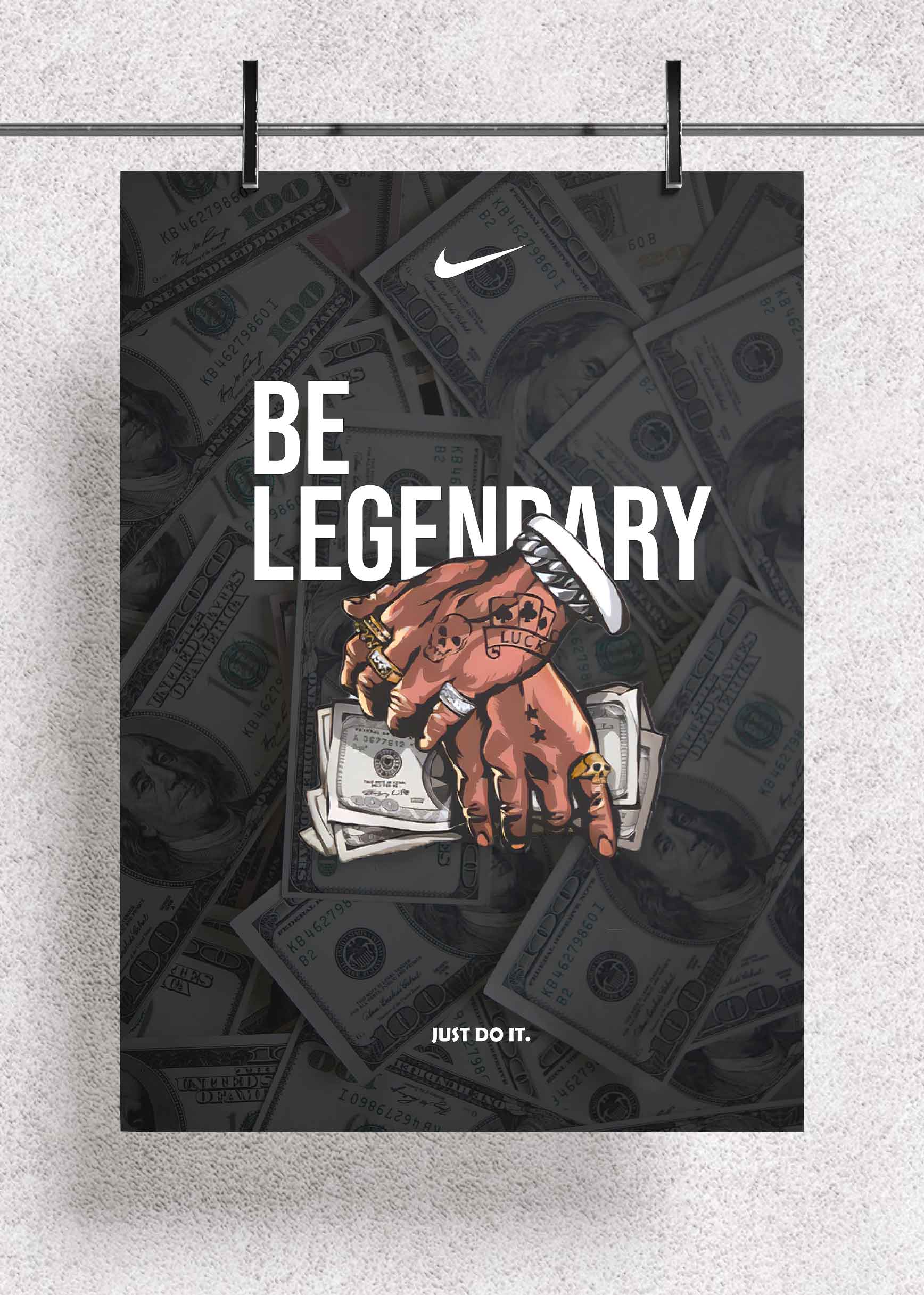 Be Legendary Premium Metal Art Poster