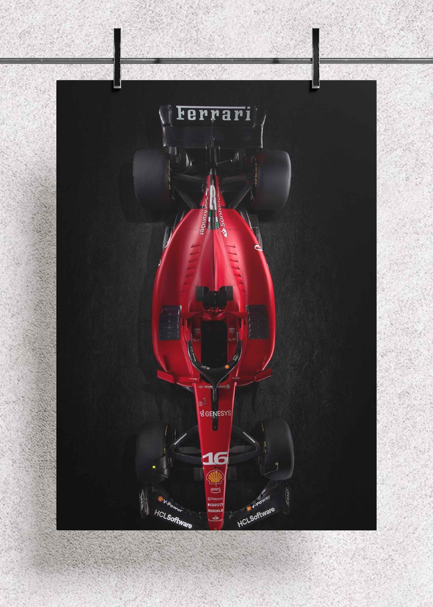 Ferrari F1 Top-View Edition – Premium Metal Art Poster