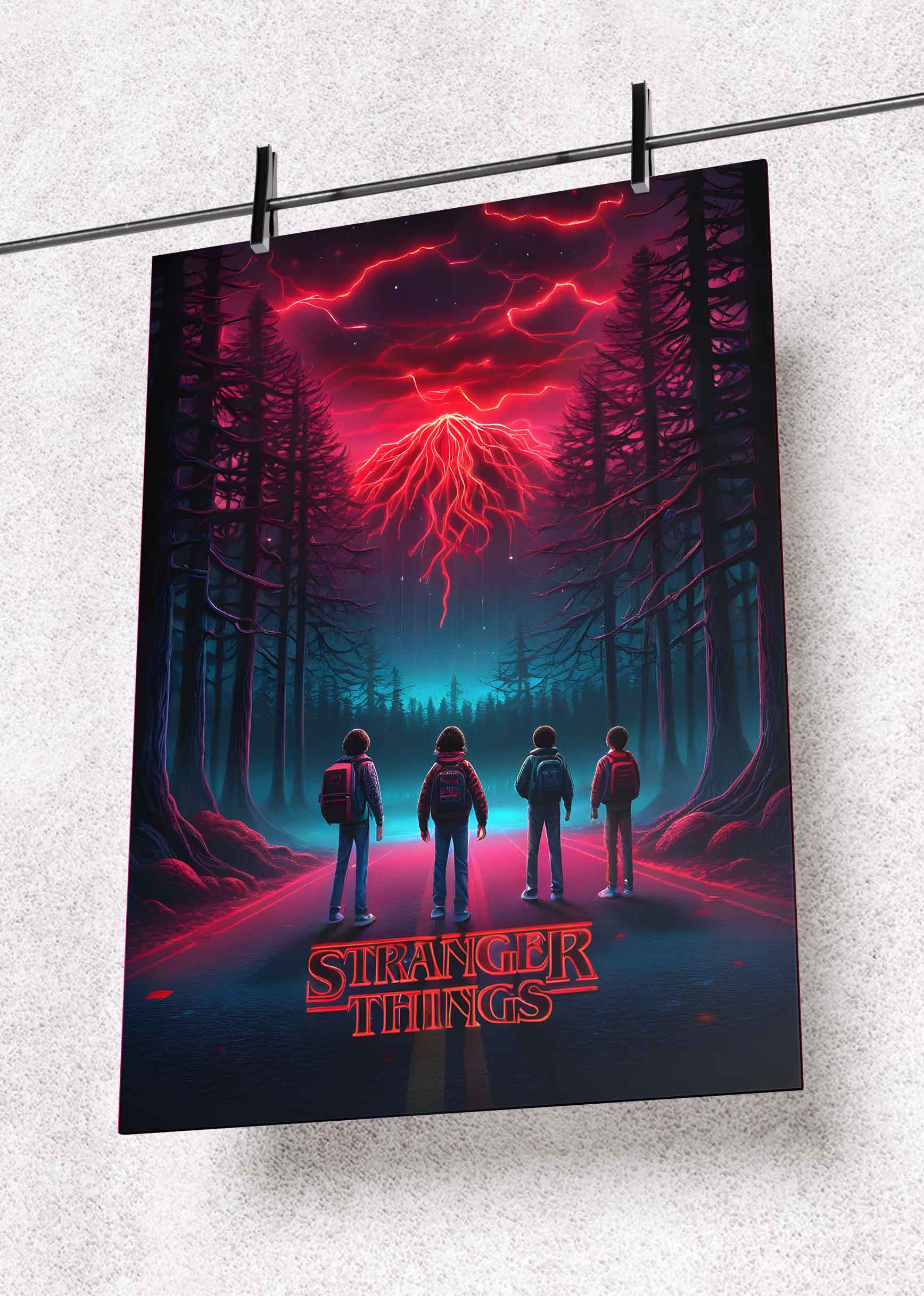 Stranger Things – Into the Upside Down – Metal Poster