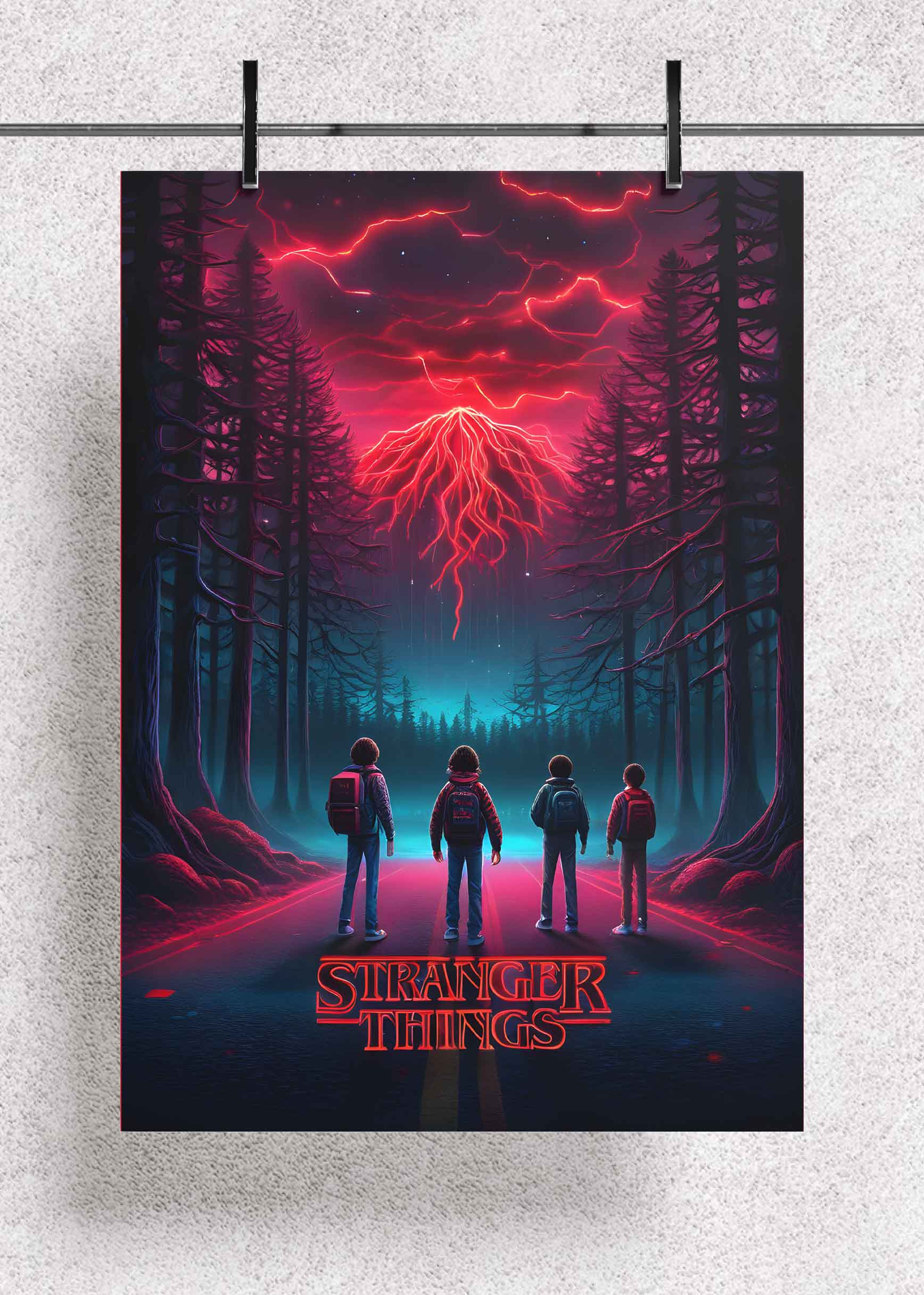 Stranger Things – Into the Upside Down – Metal Poster